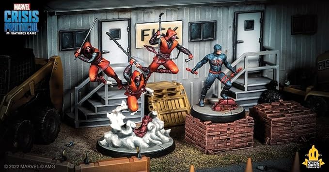 Atomic Mass Games Accessory Daredevil Captain America Marvel Crisis Protocol: Shadowland Elektra with Hand Ninjas-EN Various Character Packs