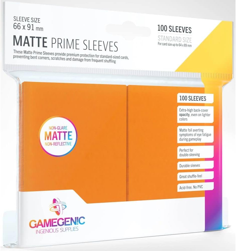 Gamegenic GGS11035ML Matte Prime Sleeves 100-Pack , Orange