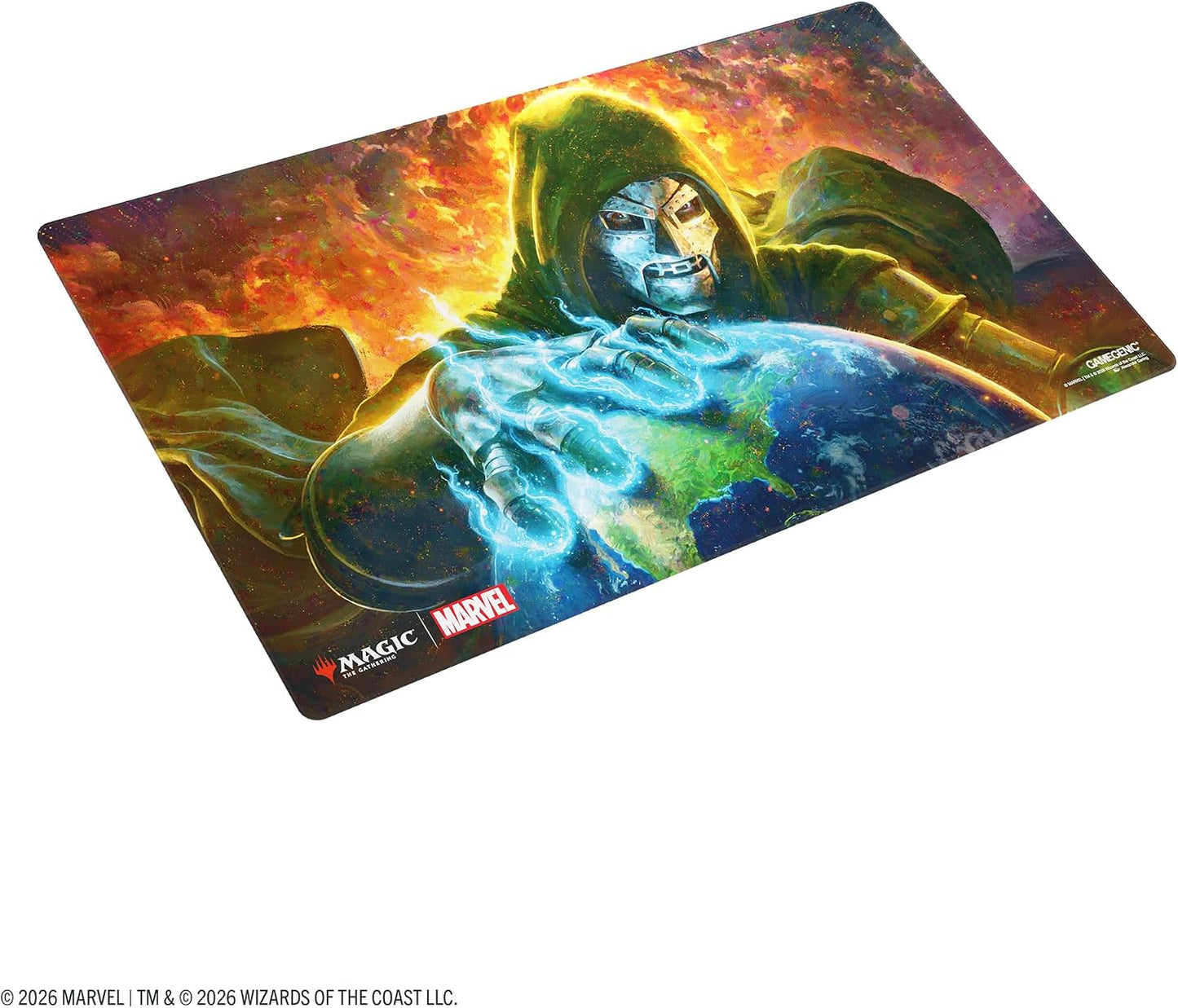 Gamegenic | Magic: The Gathering | Marvel Super Heroes Shiny Playmat - Doom Reigns Supreme | Trading Card Game Accessory | Ages 13+