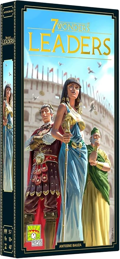 Repos Production, 7 Wonders 2. Edition: Anführer-Erweiterung, Brettspiel, ab 10 Jahren, 3 bis 7 Spieler, Spieldauer 30 Minuten