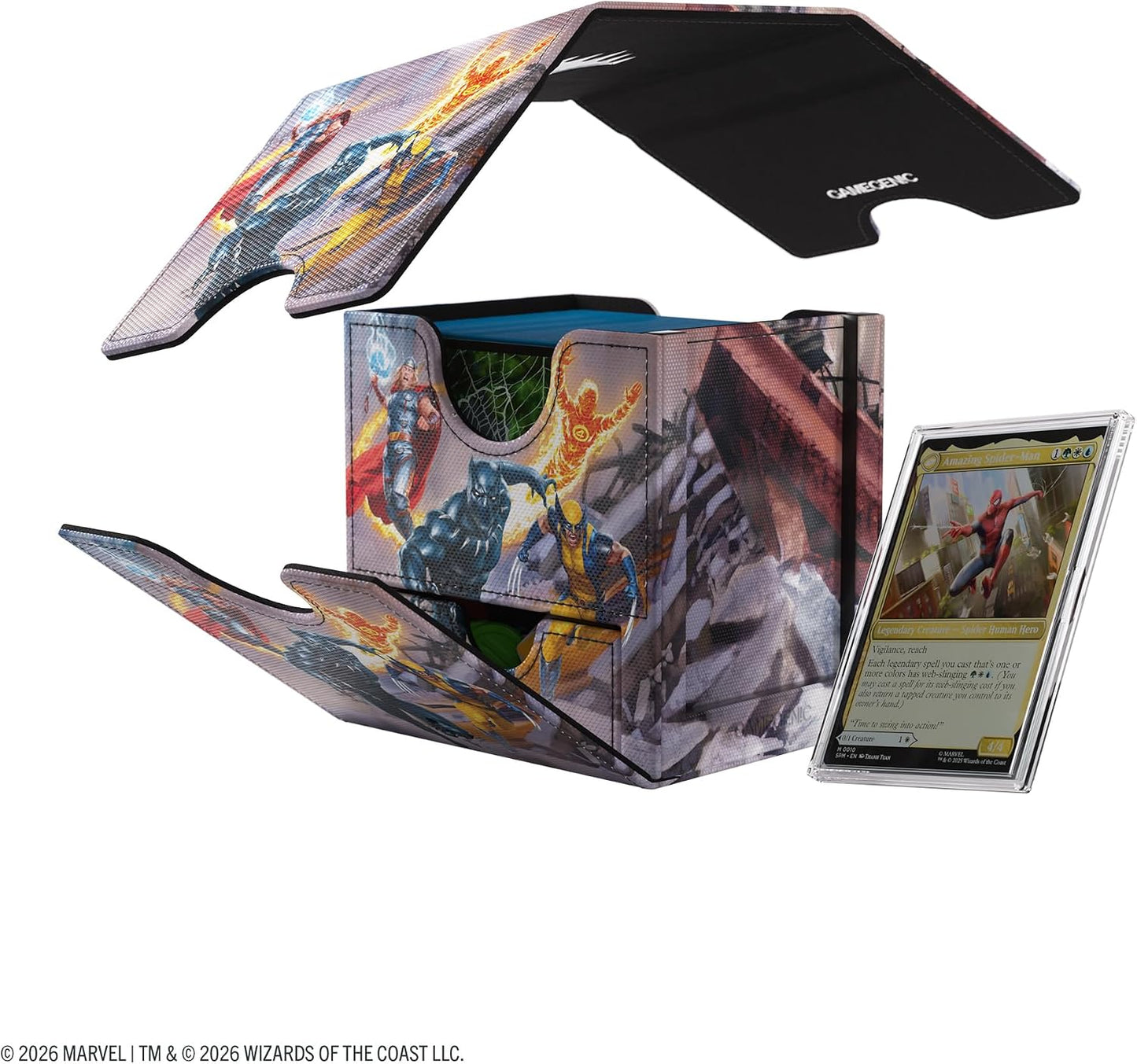 Gamegenic | Magic: The Gathering | Marvel Super Heroes Sidekick PRO 100+ XL - Marvel Super Heroes | Trading Card Game Accessory |Ages 13+