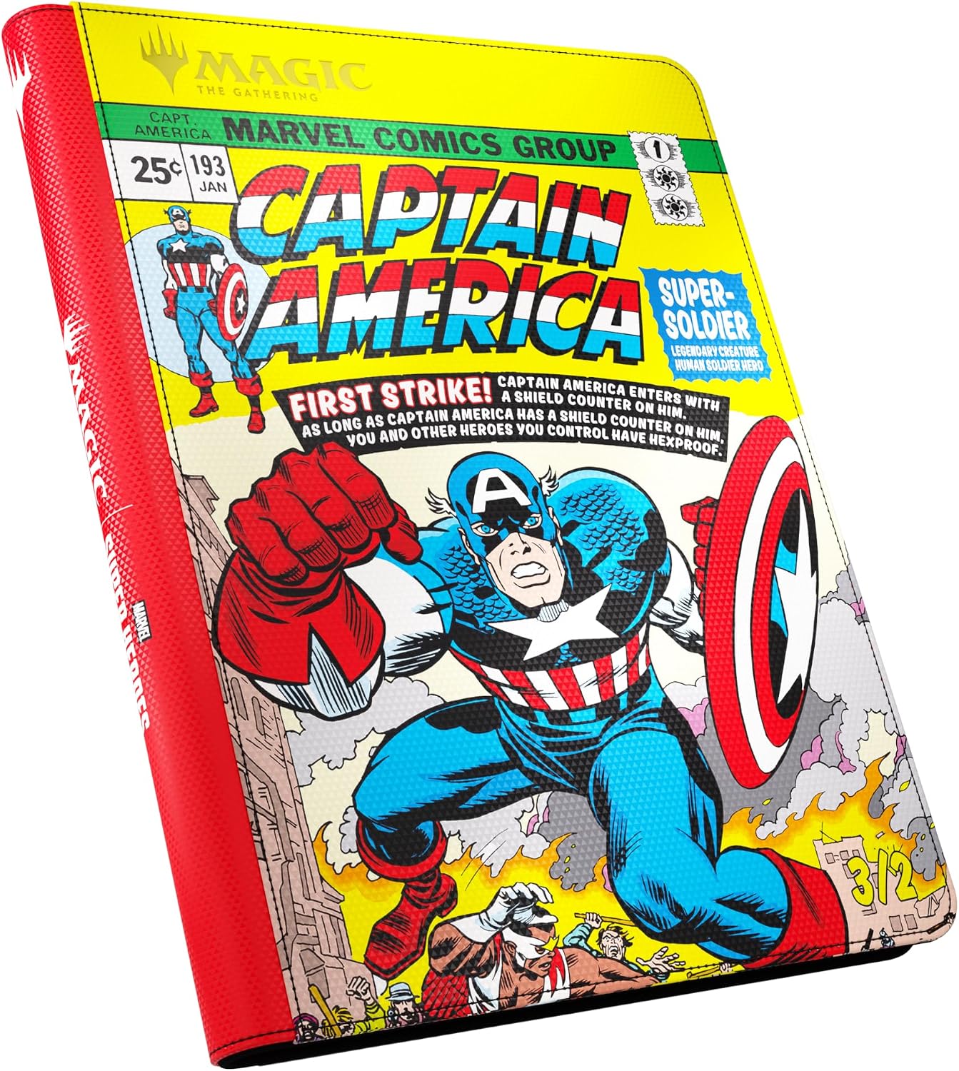 Gamegenic | Magic: The Gathering | Marvel Super Heroes Zip-Up Album 18-Pocket - Captain America/Black Panther | Trading Card Game Accessory |Ages 13+