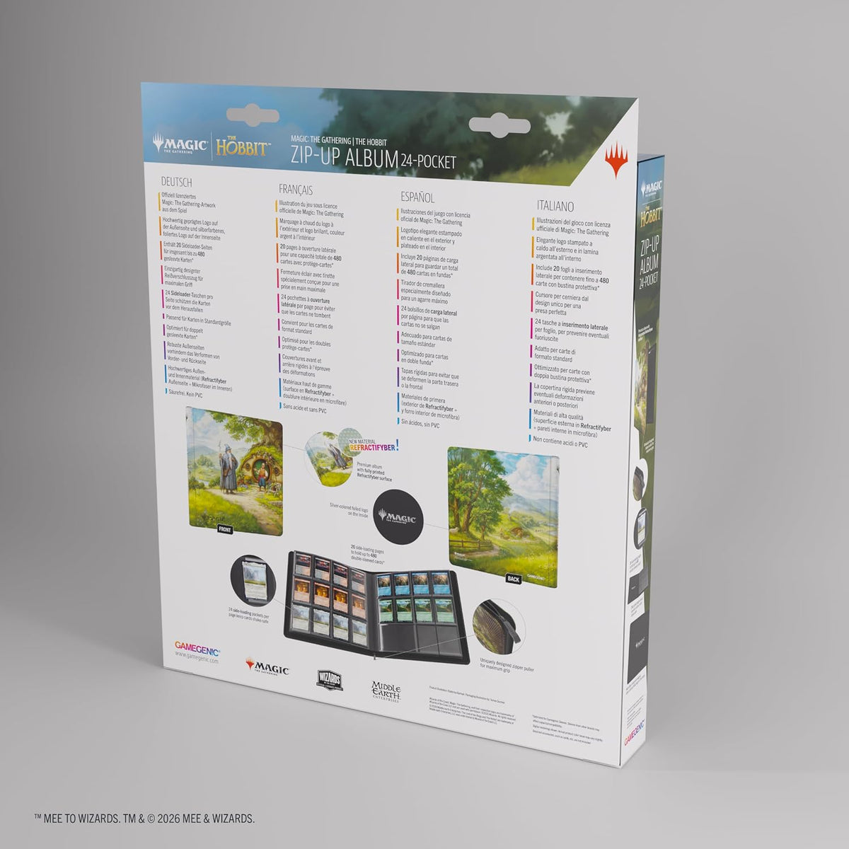 Gamegenic | MTG The Hobbit Zip-Up Album 24-Pocket - The Shire | Accessory