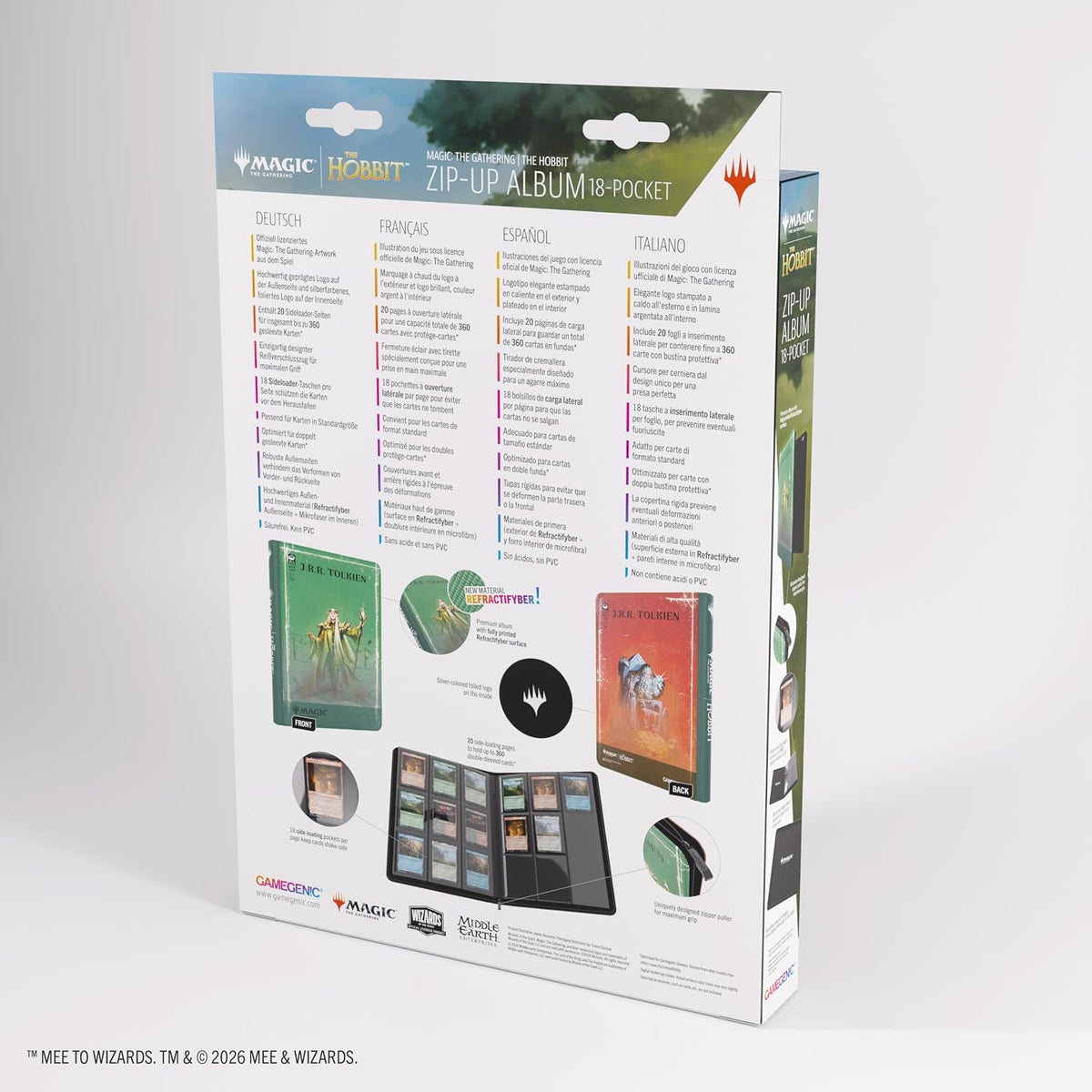 Gamegenic | MTG The Hobbit Zip-Up Album 18-Pocket | TCG Accessory