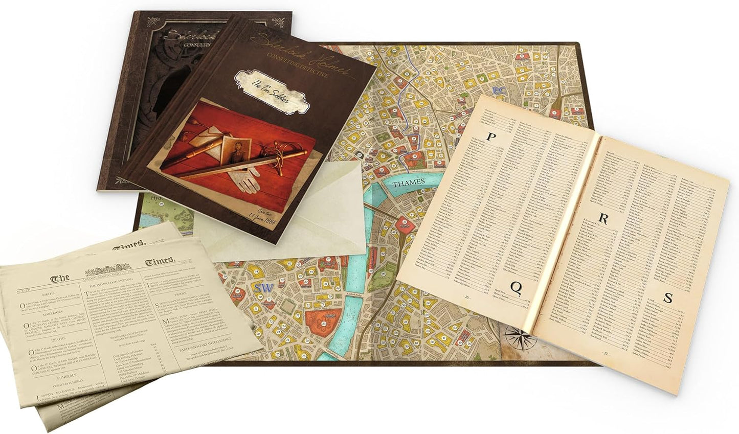 Asmodee | Sherlock Holmes Consulting Detective: The Thames Murders And Other Cases | Board Game | Ages 14+ | 1-8 Players | 60-120 Minutes Playing Time