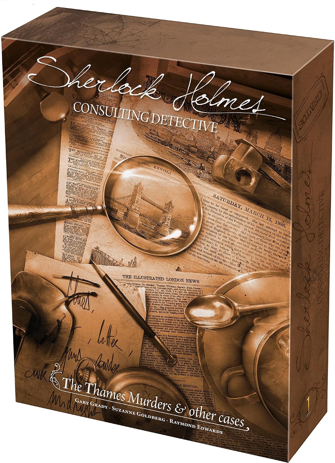 Asmodee | Sherlock Holmes Consulting Detective: The Thames Murders And Other Cases | Board Game | Ages 14+ | 1-8 Players | 60-120 Minutes Playing Time