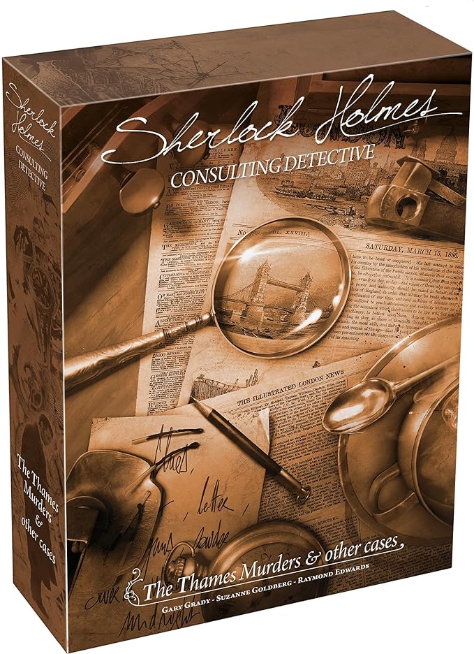 Asmodee | Sherlock Holmes Consulting Detective: The Thames Murders And Other Cases | Board Game | Ages 14+ | 1-8 Players | 60-120 Minutes Playing Time