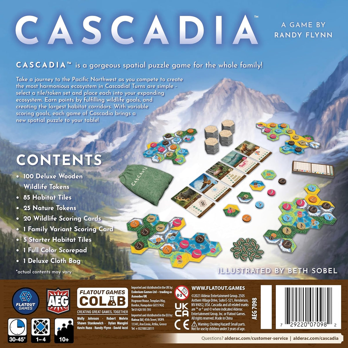 AEG | Cascadia | Family Board Game | Ages 10+| 1-4 Players | 45+ Minutes Playing Time