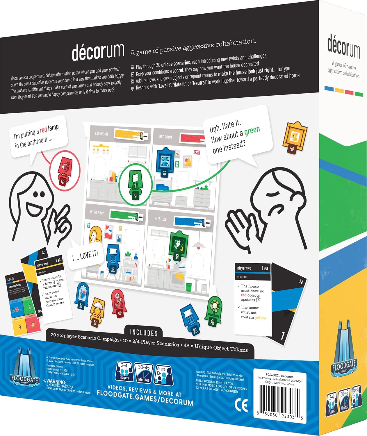Decorum - A Board Game by Floodgate Games – 2-4 Players - Board Games for Family – 30-45 Minutes of Gameplay - Games for Family Game Night - for Teens and Adults Ages 14+ - English Version