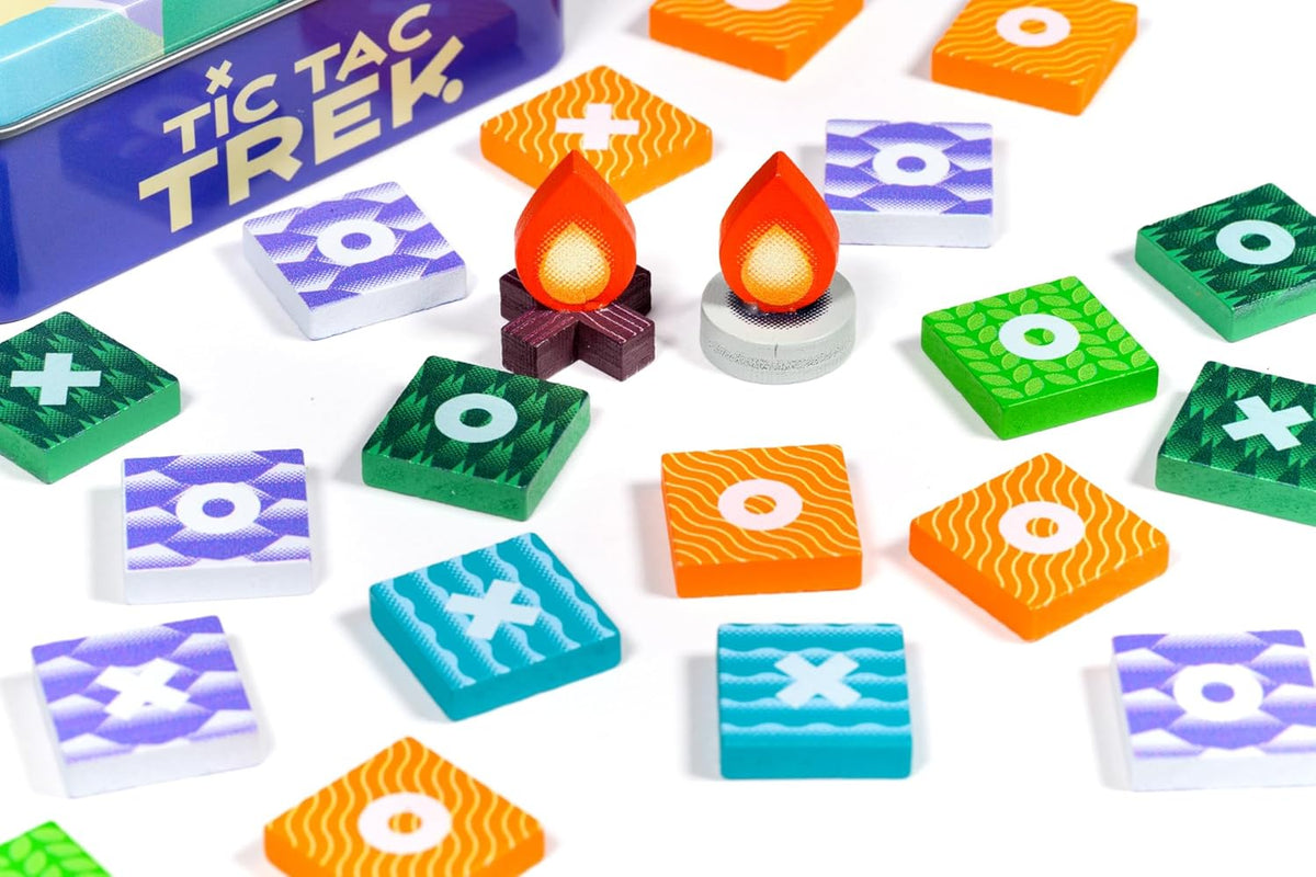 Tic Tac Trek By Alley Cat Games Ages 8+ | 2 Player Game | Tic Tac Toe Exploration Tin Game | Four In A Row Game | Travel Game