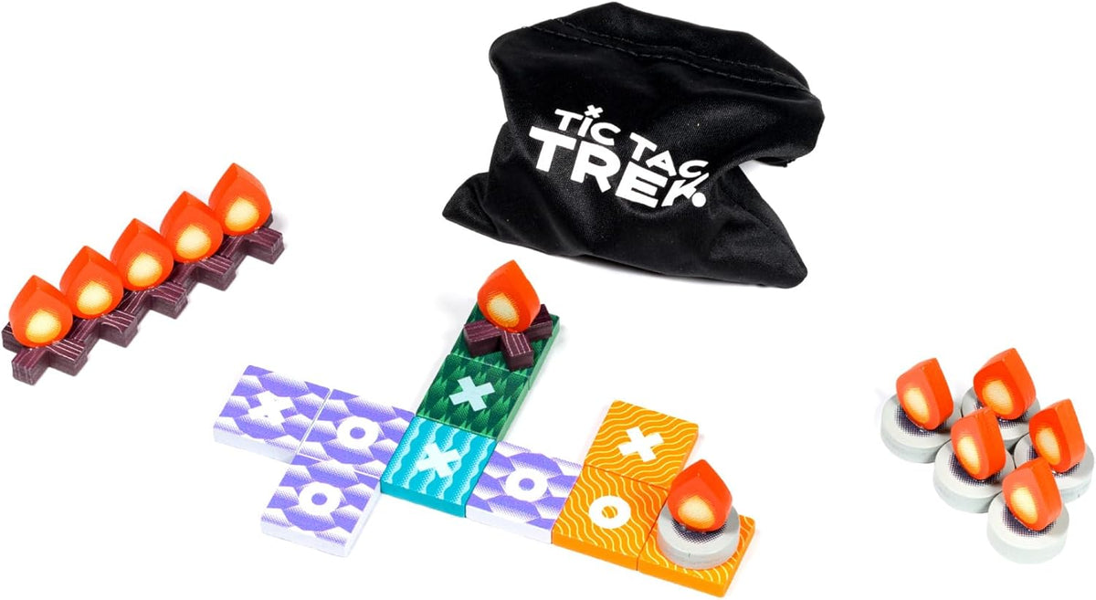 Tic Tac Trek By Alley Cat Games Ages 8+ | 2 Player Game | Tic Tac Toe Exploration Tin Game | Four In A Row Game | Travel Game
