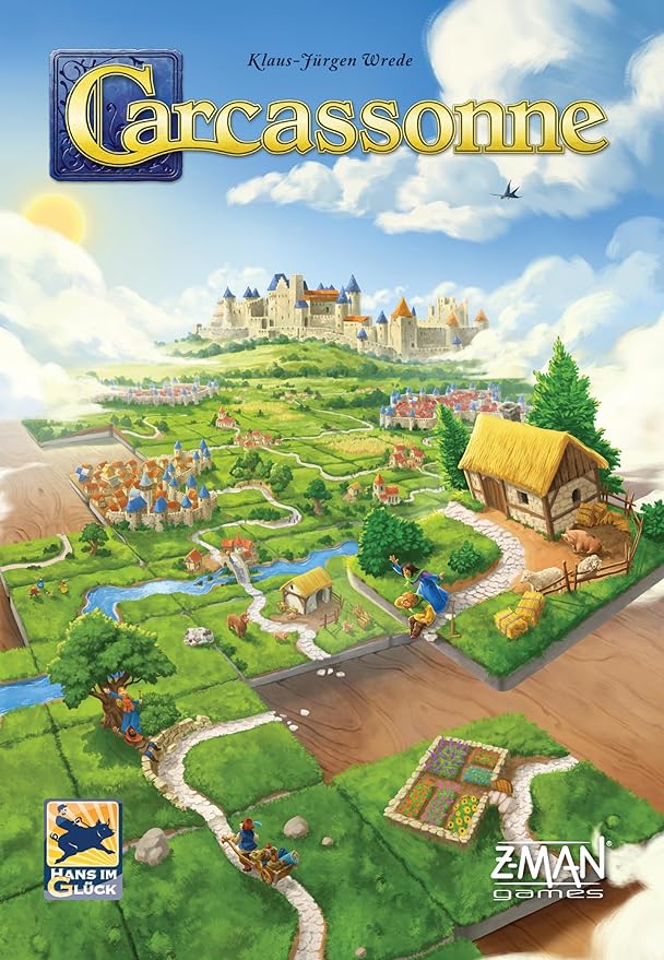 Z-Man Games, Carcassonne, Brettspiel, ab 7 Jahren, 2-5 Spieler, 45 Minuten Spieldauer