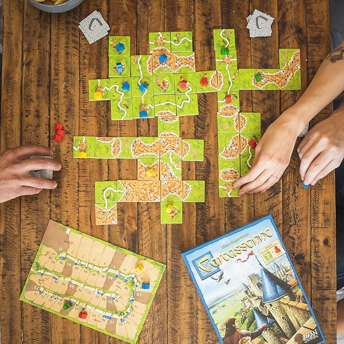 Z-Man Games, Carcassonne, Brettspiel, ab 7 Jahren, 2-5 Spieler, 45 Minuten Spieldauer