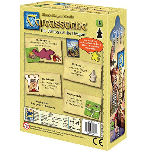 Z-Man Games Carcassonne The Princess & The Dragon Board Game EXPANSION 3