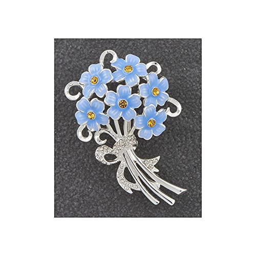 Equilibrium 'Forget Me Not' Silver Plated Flower Brooch