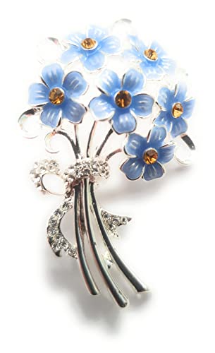 Equilibrium 'Forget Me Not' Silver Plated Flower Brooch