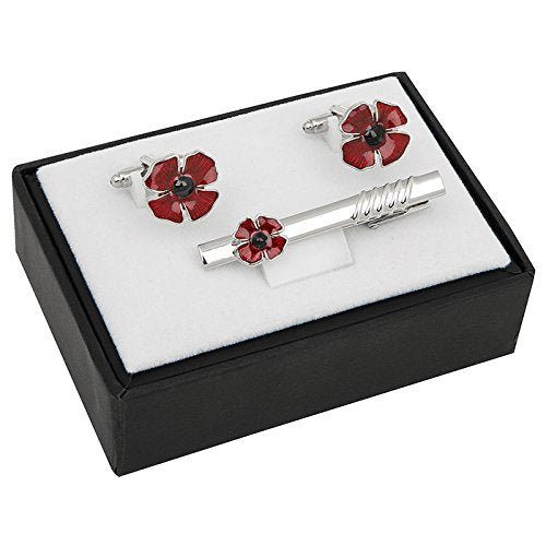 Equilibrium For Men Poppy Cuff Links & Tiepin - Add a Touch of Elegance to Your Formal Wear
