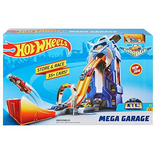 Hot Wheels FTB68 City Mega Garage Connectable Play Set with Diecast and Mini Toy Car