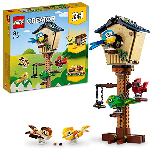 LEGO Creator 31143 3 in 1 Birdhouse, Beehive or Hedgehog and Squirrel 476 Pieces