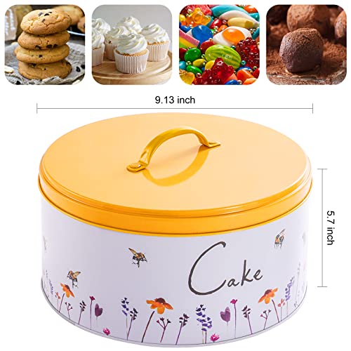 Lesser & Pavey Busy Bees Round Baking and Cake Cookie Tins for Special Occasions and Holidays - Keep Your Baked Goods Fresh and Stylishly Stored