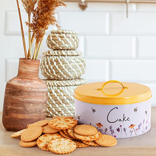 Lesser & Pavey Busy Bees Round Baking and Cake Cookie Tins for Special Occasions and Holidays - Keep Your Baked Goods Fresh and Stylishly Stored